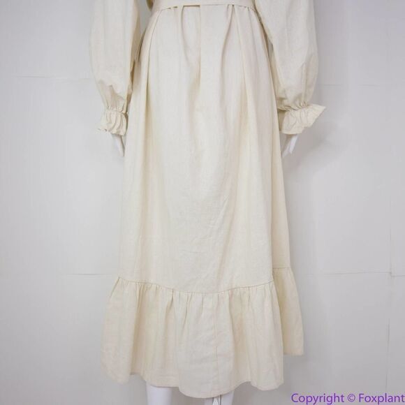 NEW‎ Eloquii Cream Linen Maxi Day Dress, size 18/20 - Picture 8 of 15